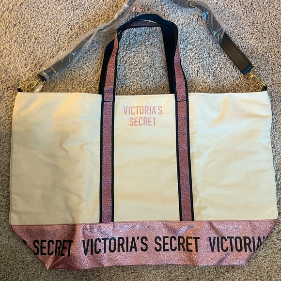 Victoria’s Secret Canvas Tote NWT - Picture 1 of 9